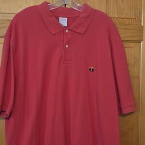 Brooks Brothers XXL Red Short Sleeve Polo Shirt Men Original‎ Fit Cotton
